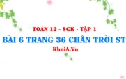 Bài 6 trang 36 Toán 12 Tập 1 Chân trời sáng tạo